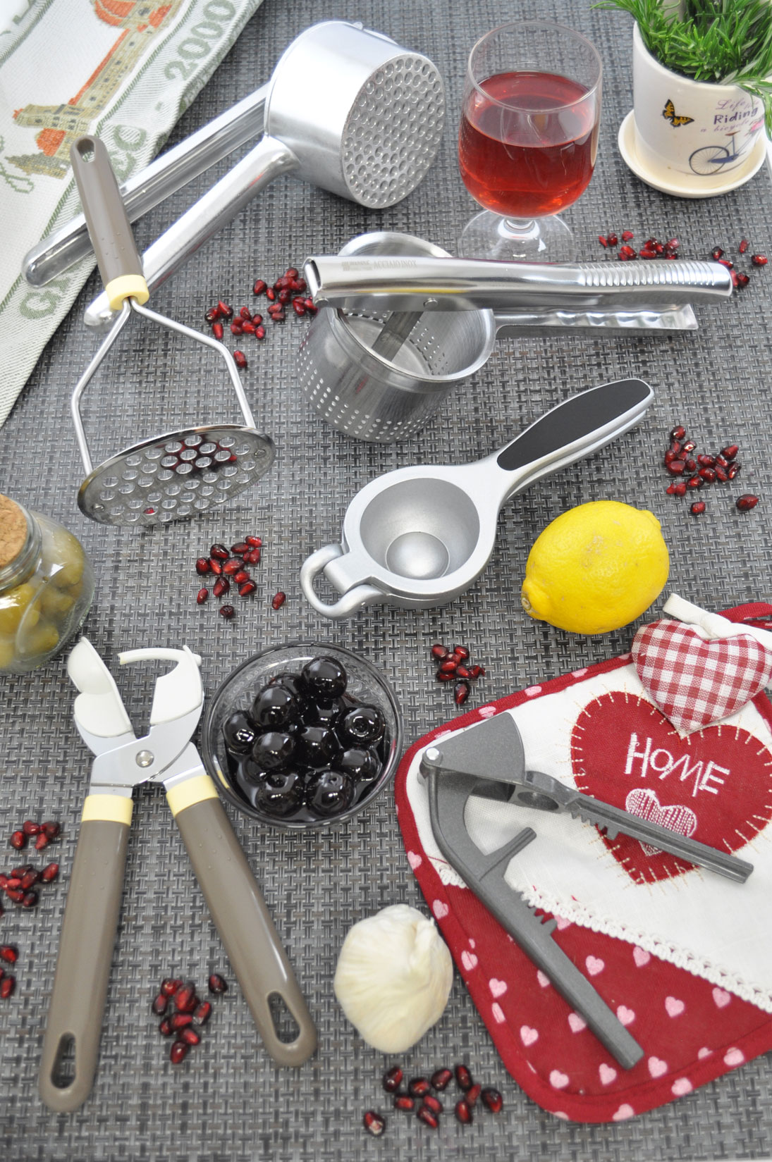 POTATO MASHER, GARLIC, CITRUSPRESS