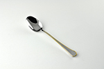 DESSERT SPOON GOLD PLATED STEFANIA INOX 18/12, Lenght 180MM Weight 32 grams