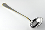 LADLE GOLD PLATED STEFANIA         INOX 18/12, Lenght 300MM Weight 106 grams