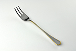 SERVING  FORK GOLD PLATED STEFANIA INOX 18/12, Lenght 230MM Weight 59 grams