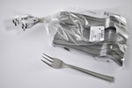 CAKE FORK SOLE INOX 18/C, Length 155MM Weight 15 grams IN POLYBAG AT 60 PIECES